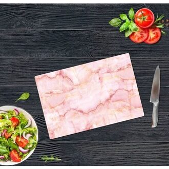 Snijden Tahtaso Glas Roze Marmer Kijken Glas Snijplank Hakblokken Groente Fruit Brood Kaas Snijplank Supla