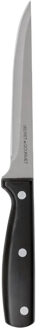 snijmes/keukenmes Essential - 1x stuks - RVS - zwart - 28 cm