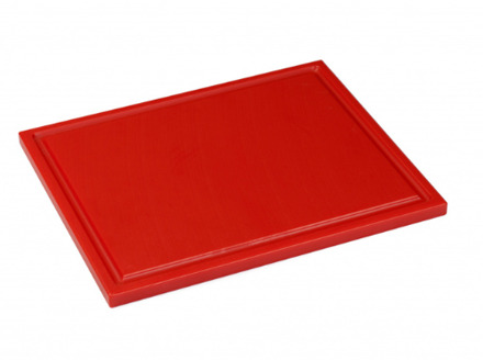 Snijplaat met sapgoot - 325x265x15mm - Rood