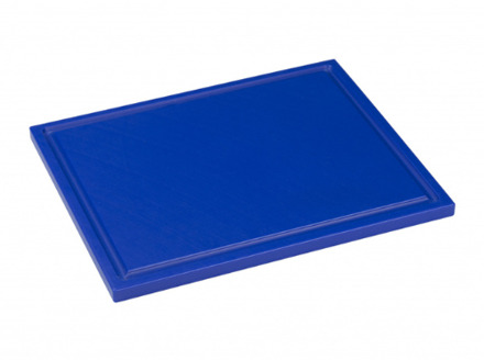 Snijplaat met sapgoot - 530x325x15mm - Blauw