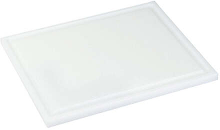 Snijplaat met sapgoot - 530x325x15mm - Wit
