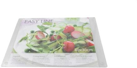 SNIJPLANK GLAS 30X40 ASSORTIE. Transparant