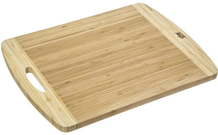 Snijplank met handvat 40 x 30 cm van bamboe hout - Snijplanken Bruin