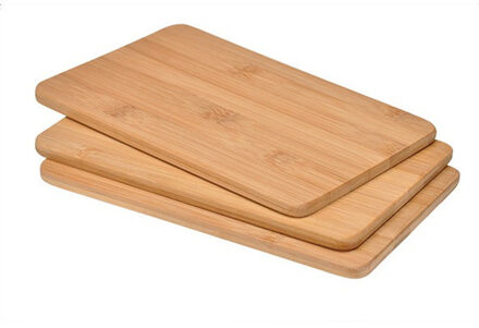 Snijplanken - 3x - 22 x 14 cm - bamboe hout - broodplanken