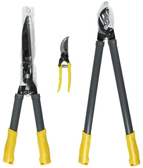 Snoeischaren - set 3-dlg - staal - Takkenschaar / Heggenschaar