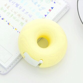 Snoep Kleur Afplakband Snijder Leuke Kawaii Liefde Hart Donut Vorm Washi Tape Cutter Kantoor Tape Dispenser Office School Supply Donut geel