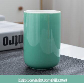 Snoep Kleur Keramische Cup Ontbijt Cup Eenvoudige Kantoor Koffiekopje Thuis Kleine Capaciteit Theekop Master Cup Keramische Water Cup cyaan-blauw