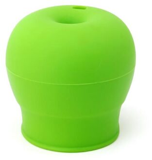 Snoep Kleur Siliconen Deksel Cup Cover Lekvrij Glazen Deksels Voor Kinderen Kids Rekbaar Proof Lek Siliconen Stro Cup Covers groen