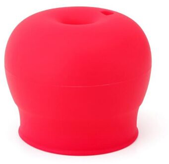 Snoep Kleur Siliconen Deksel Cup Cover Lekvrij Glazen Deksels Voor Kinderen Kids Rekbaar Proof Lek Siliconen Stro Cup Covers rood