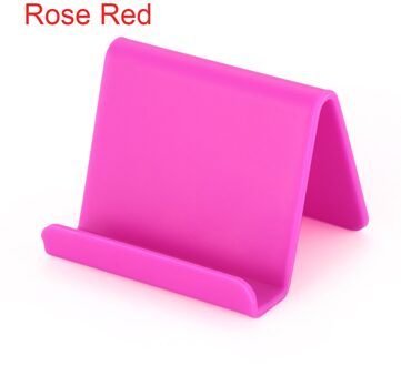 Snoep Kleur Universele Mini Smart Telefoon Tafel Desk Mount Stand Phone Holder Beugel Voor Mobiele Mobiele Telefoon Tabletten Lui Beugel roos rood