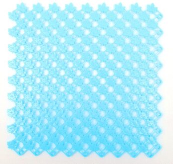 Snoep Kleuren Plastic Bad Matten Badkamer Massage Tapijt Douche Rubberen Anti-Slip Mat Badkamer Tapijten 25X25Cm lucht blauw