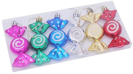 Snoep Vorm Kerst Ornament Kleurrijke Mini Box Kerstboom Hanger Jaar Ornamenten Decoraties