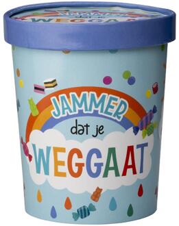 Snoepbeker - Jammer dat je weggaat Multikleur