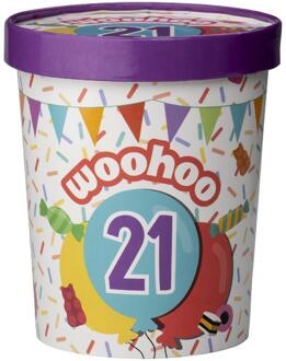 Snoepbeker Ø12x14cm - 21 jaar Multikleur