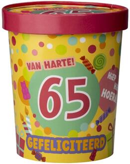 Snoepbeker Ø12x14cm - 65 jaar Multikleur