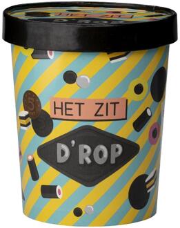 Snoepbeker Ø12x14cm - Het zit d'rop Multikleur