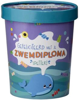 Snoepbeker Ø12x14cm - Zwemdiploma Multikleur