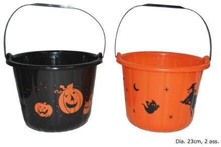 Snoepemmer Halloween hoog model Zwart, Oranje