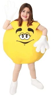 Snoepje M kostuum - geel - voor kinderen - met gezichtje Multi