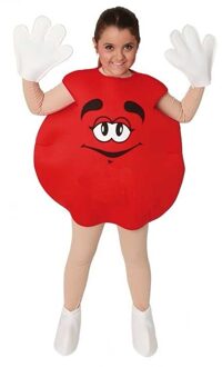 Snoepje M kostuum - rood - voor kinderen - met gezichtje