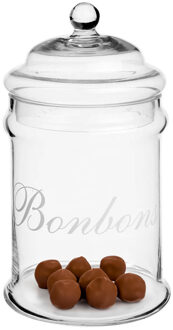 Snoeppot/voorraadpot 2 liter glas met deksel - Voorraadpot Transparant