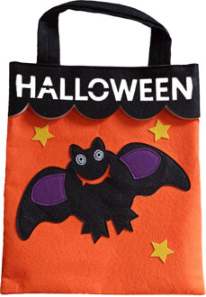 Snoeptas Halloween Vleermuis Oranje, Multikleur - Print