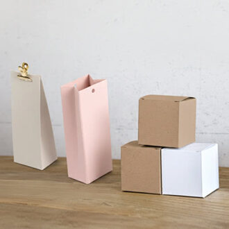 Snoepzakje papier vanille - set van 12