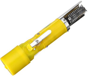 Snoerloze Elektrische Vis Scaler Cleaner Vis Schaal Remover Machine Schaal Schraper Ontkalker Vis Messenschiller Zeevruchten Hulpmiddel 2200Mah Geel