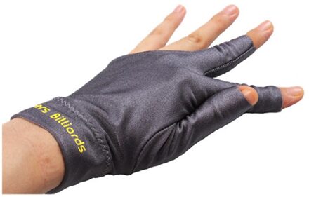 Snooker Speciale Biljart Drie-Vinger Handschoenen Biljart Professionele Antislip Concurrentie Handschoenen grijs