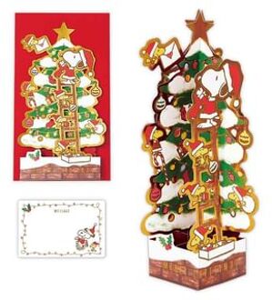 SNOOPY 3D Christmas Card (Christmas Tree) One Size