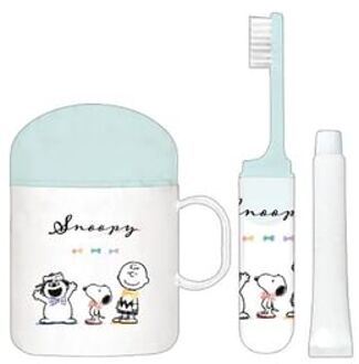 Snoopy Colorful Ribbon Toothbrushing Set With Big Cup 1 set