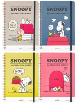 Snoopy PEANUTS SNOOPY Spiral Notebook (120 Sheets) Yellow - 80×128mm (120 Sheets)