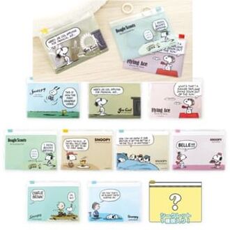 SNOOPY Secret Slide Pouch Comic Style (10 Types) (Blind Box) 1 pc - Random Style (88 x 115mm)