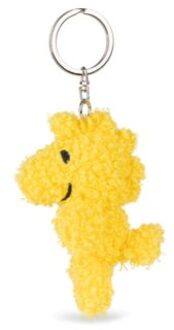 Snoopy teddy woodstock sleutelhanger, formaat 7 cm, geel