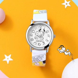 Snoopy Watch women watch classic men watch kid watch Genuine Brand Casual Fashion Quartz Wristwatches Leather clock waterproof