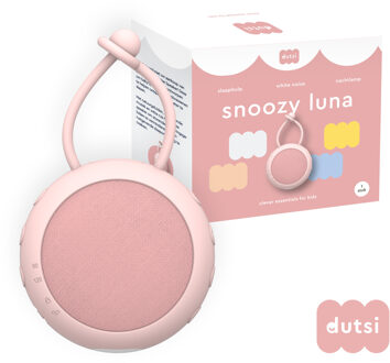 Snoozy Luna - White Noise Machine - 10 Geluiden - Timer - Nachtlampje - Baby Pink