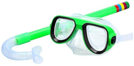 Snorkelen Kinderen Duikbril + Zuigbuis Set Pvc Niet Giftig Duiken Set Kinderen Duiken Speelgoed Zwemmen Water Sport groen
