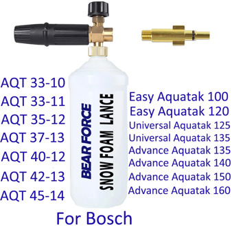 Snow Foam Lance Foam Generator Foam Nozzle Soap Gun Car Clean Foam Wash Foam Maker for BOSCH High Pressure Washer Car Washer