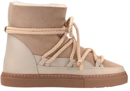 Snowboot van suède met leren details Beige - 36