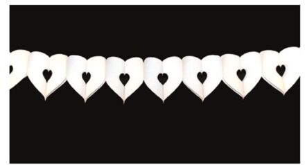 Snowflake Guirlande hart wit 6 mtr