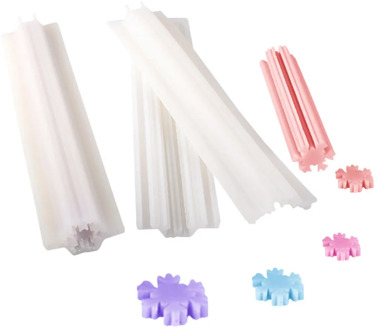 Snowflake Tube Mold Silicone Tube Column Handmade Soap Molds Embed Soap Making Supplies Candle Soap Craft Embed Column Tube Mold