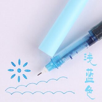 Snowhite PVN-159 Naald-type gel pen 3PCS 0.5/0.38mm student Rechte lijn pen kleur gel pen lucht blauw / 0.38mm