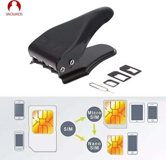 Snowkids nano sim card cutter 3 in 1 nano sim micro sim standaard sim fit voor alle mobiele telefoons xiaomi