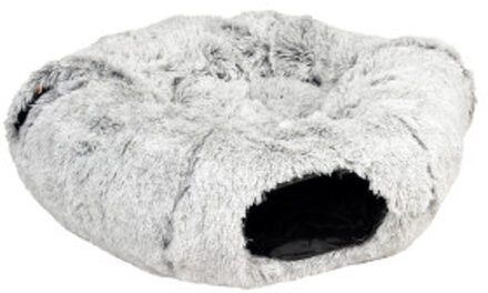 Snug kattentunnel & donutbed lichtgrijs Per stuk