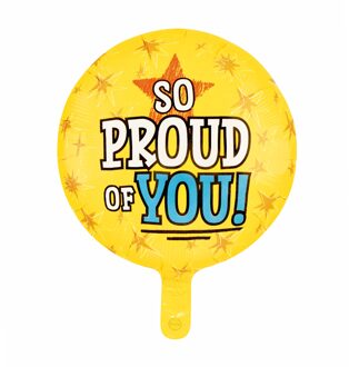 So Proud Of You Folieballon Geel Rond (46cm) Geel - Beige - Creme