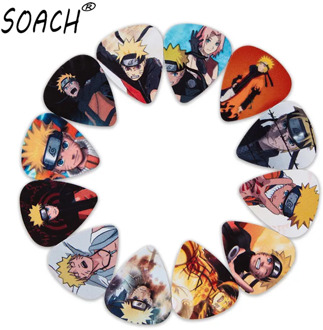 SOACH 10pcs 3 kinds of thickness new guitar picks bass Japanese anime Uzumaki Naruto pictures quality print Guitar accessories