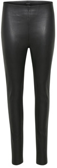 SOAKED IN LUXURY imitatieleren legging zwart