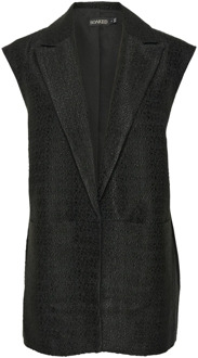 SOAKED IN LUXURY Zwarte losse vest Soaked in Luxury , Black , Dames - Xl,L,M,S,Xs
