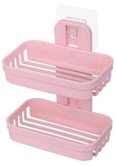 Soap Dishes Bathroom Shower Soap Box Soap Holder Double layer Soap Holder Plate Tray Bathroom rack roze-NY0235