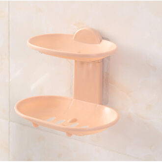 Soap Dishes Bathroom Shower Soap Box Soap Holder Double layer Soap Holder Plate Tray Bathroom rack roze-NY0346